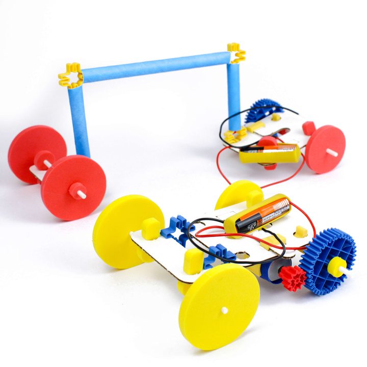 Electric Vehicle Spark builds with motors, batteries and wheels
